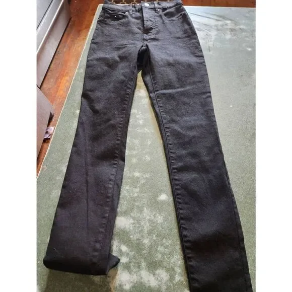 NWT Everlane black The High-Rise Skinny ankle Jeans sz 23 - Picture 3 of 6
